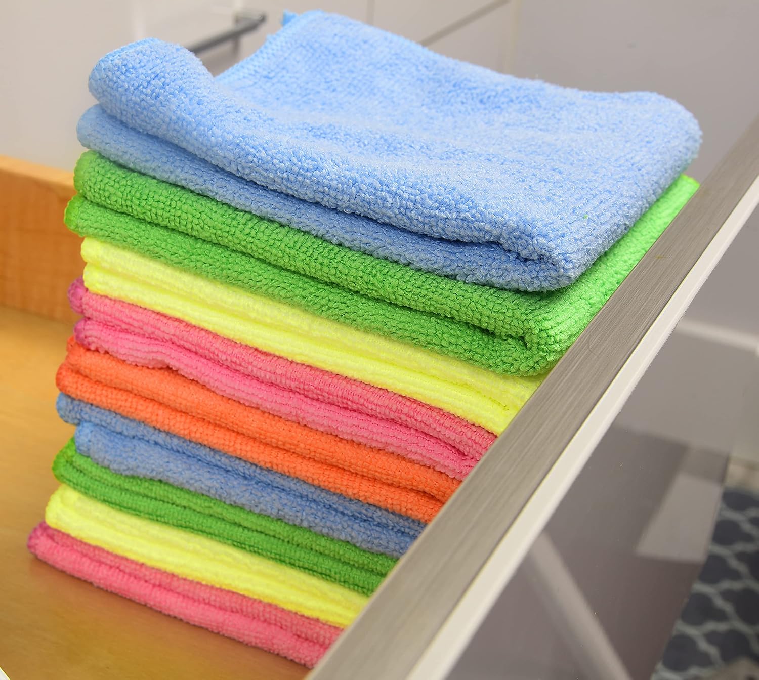 Pack of 12 - Microfiber Cleaning Cloth - Size: 12" x 12'': Health & Personal Care