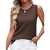 Zeagoo Women's Sleeveless Sweater Vest 2026 Summer Crew Neck Ribbed Knit Work Shirts Business Casual Tank Tops