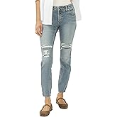Silver Jeans Co. Women's Elyse Mid Rise Comfort Fit Skinny Jeans