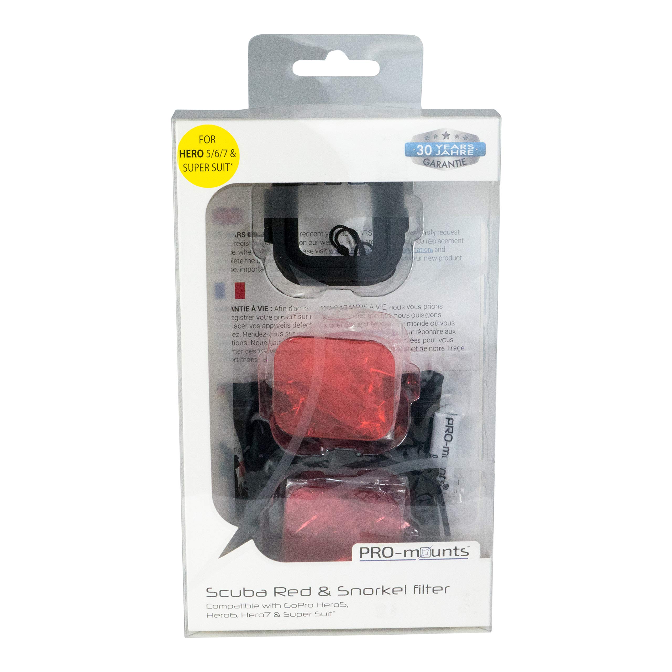 PRO-mounts Scuba Red & Snorkel Filter for GoPro Hero 5/6 / 7