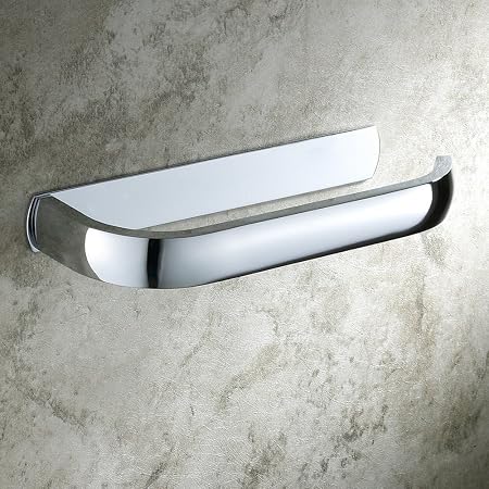 Aothpher Modern Toilet Roll Paper Holder Wall Mounted Bathroom Tissue Rack Brass Chrome Finish Brass Amazon Co Uk Kitchen Home