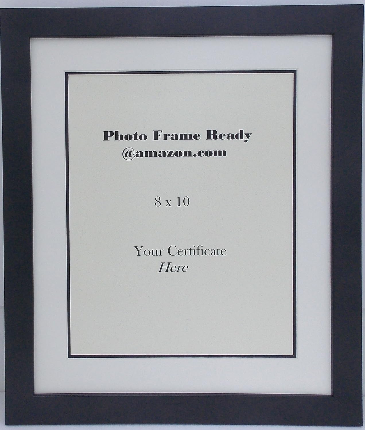 Wall Mount Black Wood Photo Frame with 8x10 Opening for