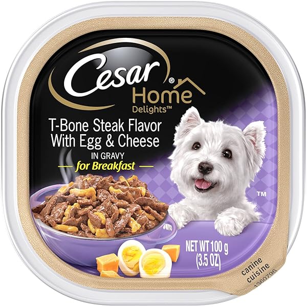 CESAR HOME DELIGHTS T-BONE STEAK FLAVOR WITH EGG...
