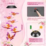 Winzwon Butterfly Wind Chimes Solar Lights Outdoor Garden Decor view 7