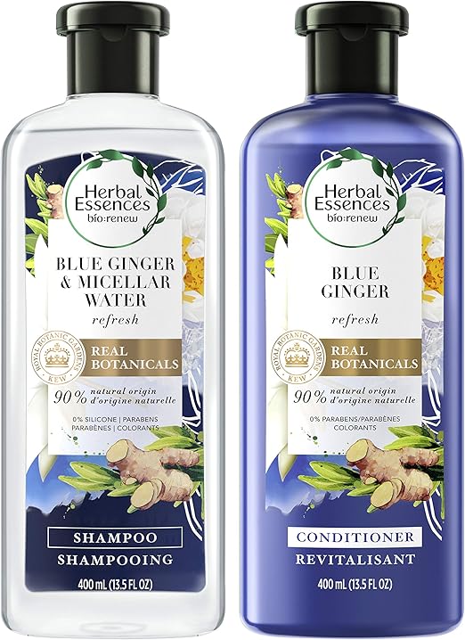 Herbal Essences Bio Renew Micellar Water & Blue Ginger Shampoo and