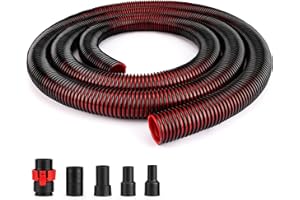 Shop-Vac Premium Universal Hose Plastic 12'X 1-7/8", Vacuum Hose Compatible with Rigid, Dewalt, Husky, Craftsman, Bauer, Masterforce Vacuum Cleaners