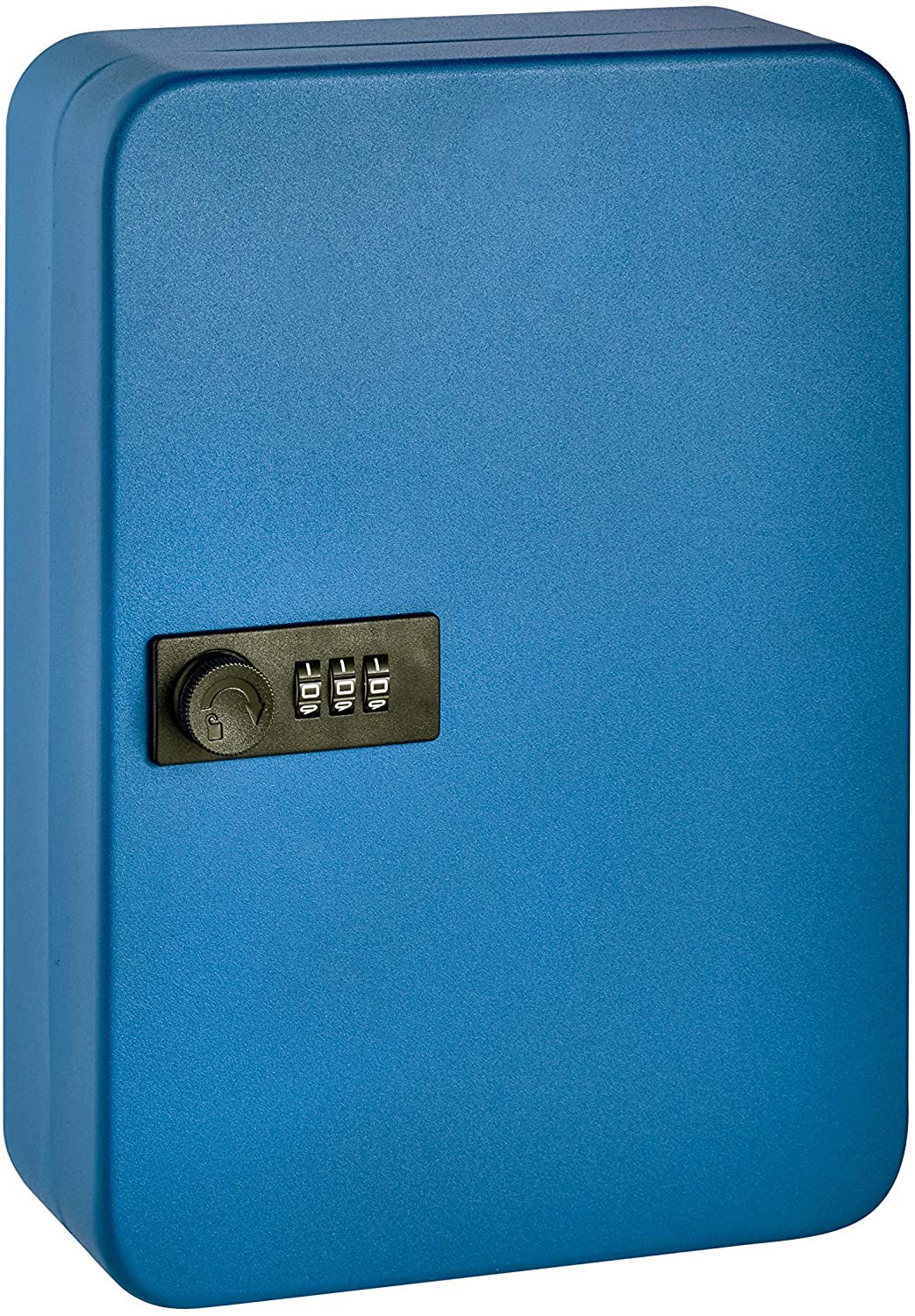 Key Storage Metal Combination Number Lock Cabinet Security Locked Safe Key Storage Box Key Organizer Holder Locked Key Box Wall Mount Steel 48 Key Slots 10" H x 7.2" W x 3" D (Blue)