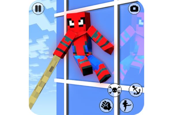 Jogos de heróis de corda de aranha, jogo de ação de luta de heróis de corda de bloco 3D grátis para batalha de cidade de luta