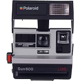 Polaroid 600 Sun600 LMS Instant Film Camera, Silver and Black (Renewed) | Built-in Flash, With Strap, For Instant Photography