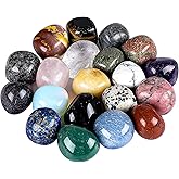 Ebristar Tumbled Stones and Crystals Bulk, 20 PCS 1/2" - 1" Size Random Assorted of Natural Tumbled Polished Gemstones for Jewelry Making, Decoration, Healing Stone, Reiki, Chakra (Mixed Stones)