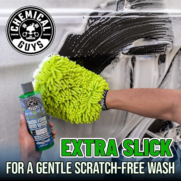 CHEMICAL GUYS CWS_110_16 HONEYDEW SNOW FOAM CAR WASH SOAP (WORKS WITH FOAM CANNONS, FOAM GUNS OR BUCKET WASHES) SAFE FOR CARS, TRUCKS, MOTORCYCLES, RVS & MORE, 16 FL OZ, HONEYDEW SCENT