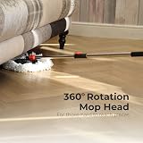 DIVCHI Spin Mop Bucket Set Extendable Handle 360 Rotation Mop Head Floor view 3