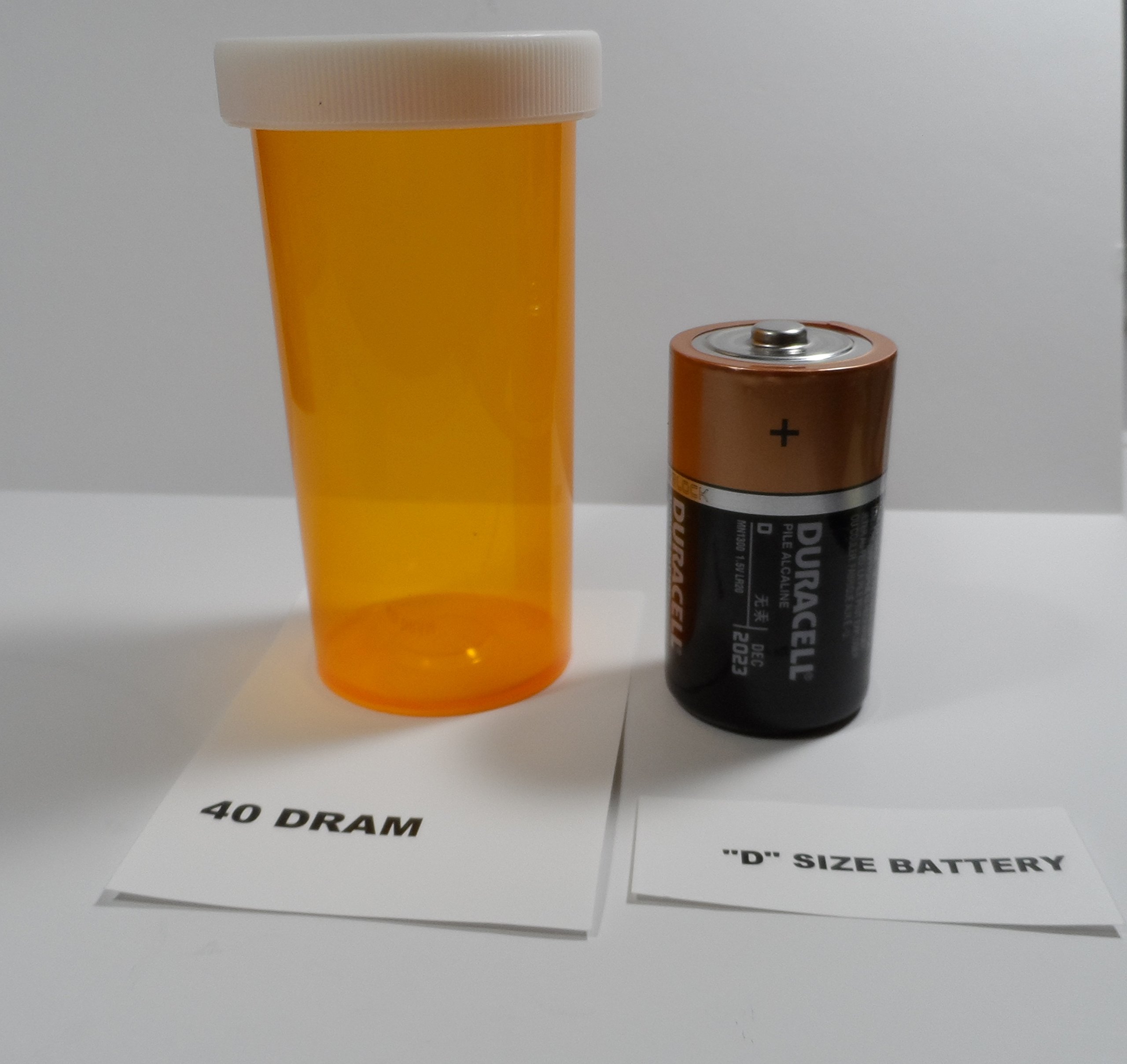 Plastic Prescription Vials/Bottles 25 Pack w/Caps GIANT 30