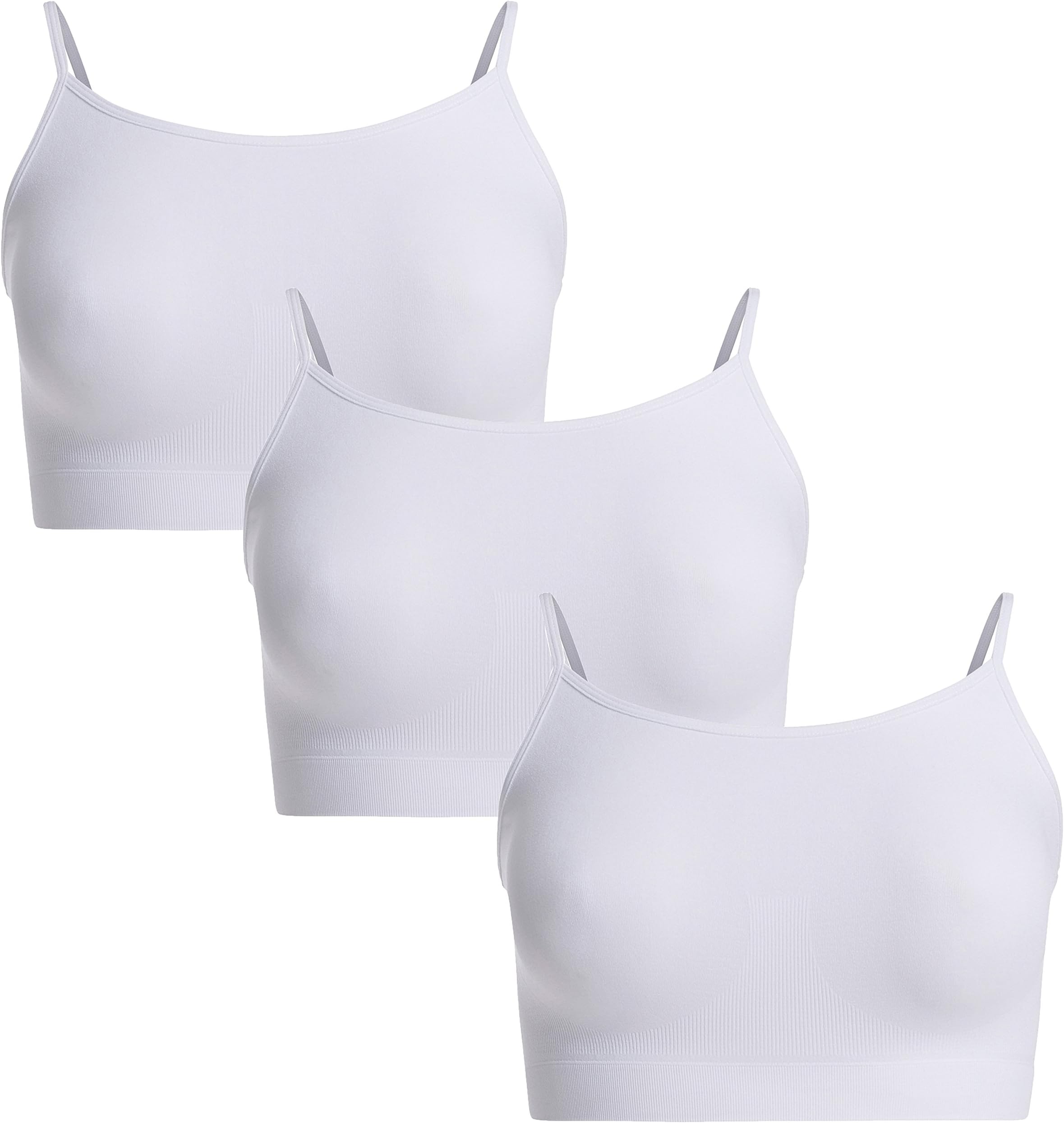 UnsichtBraWomens Comfort Bra Set of 3 | Wireless Seamless Crop Top Bralette | Sports Bra Women Vest Tops