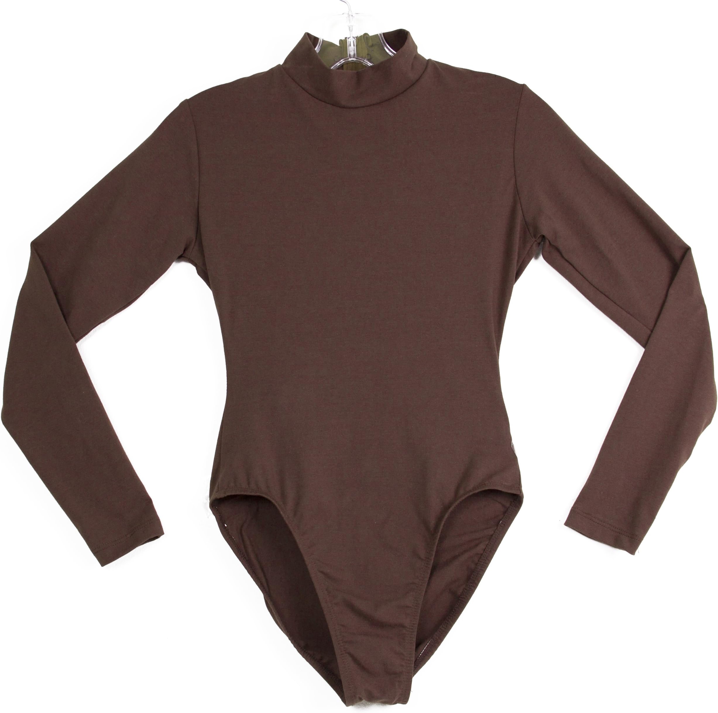 American Theater Dancewear Adult Cotton Long Sleeve Mock/Turtle Neck Leotard