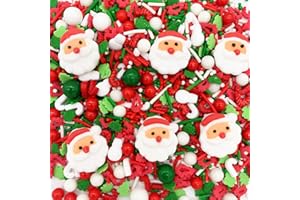 GEORLD Christmas Cake Topper Sprinkles Decoration Candy Santa Claus Cupcake Dessert Cookie Sprinkle