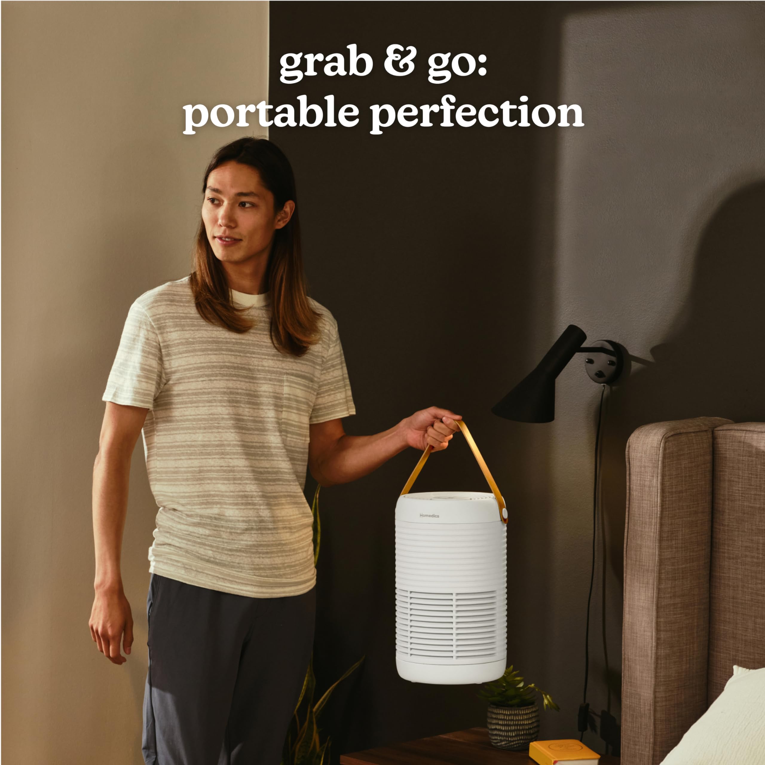 Homedics 3-1 Air Purifier For Home, Office and Bedrooms. 975 Sq Ft of Coverage/Hour. True HEPA Filtration, Activated Carbon Filter, Prefilter, Reduces Bacteria, Virus, Mold, Odors, Medium Rooms