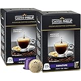 Nespresso Compatible Capsules &ndash; 50 Count &ndash; Premium Dark Roast Espresso by Carter Phillip Fine Coffee - Fits Nespresso Original Line Machines - Delicious Alternative to Nespresso Pods