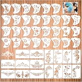 Face Paint Stencils Reusable Halloween Body Facial Painting Templates | Facepaint Stencils for Makeup Halloween Party Art Painting