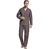 TONY AND CANDICE Men’s Flannel Pajama Set, 100% Cotton Long Sleeve Sleepwear