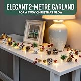 GloBrite 2M Christmas Garland with 20 LED Lights – Battery Powered view 7