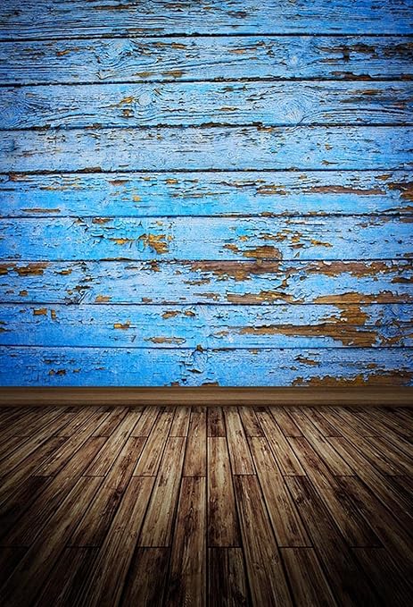 Amazon Com 8 X 10 Ft Photography Vintage Blue Paint Off