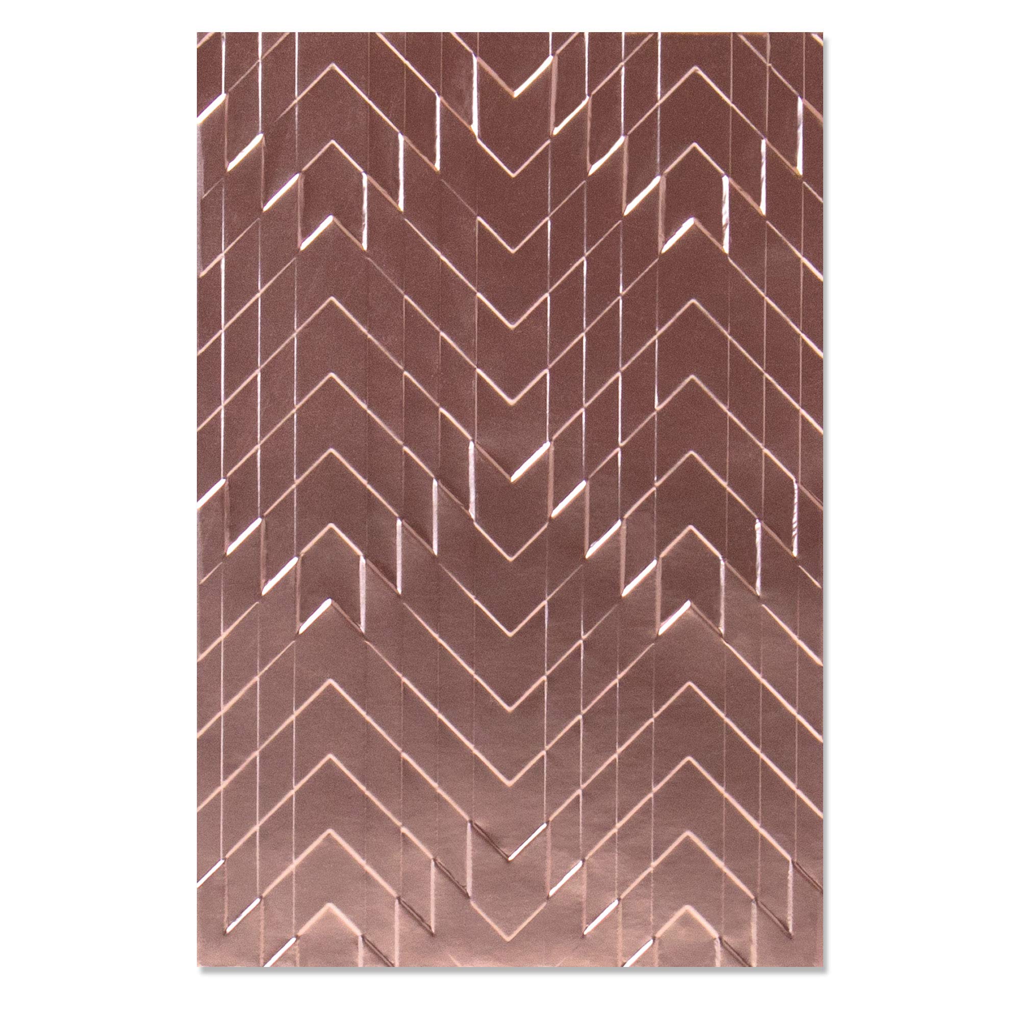 Sizzix 3-D Textured Impressions Embossing Folder 664761 Staggered Chevrons by Georgie Evans