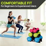 Gallant Weights Neoprene Dumbbells Set 10kg Multi-Color Hex Pair view 5