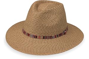 WALLAROO HAT COMPANY Wallaroo Sedona Fedora – Petite Small or Medium | UPF 50+ Sun Protection | Wide Brim, Adjustable & Packable