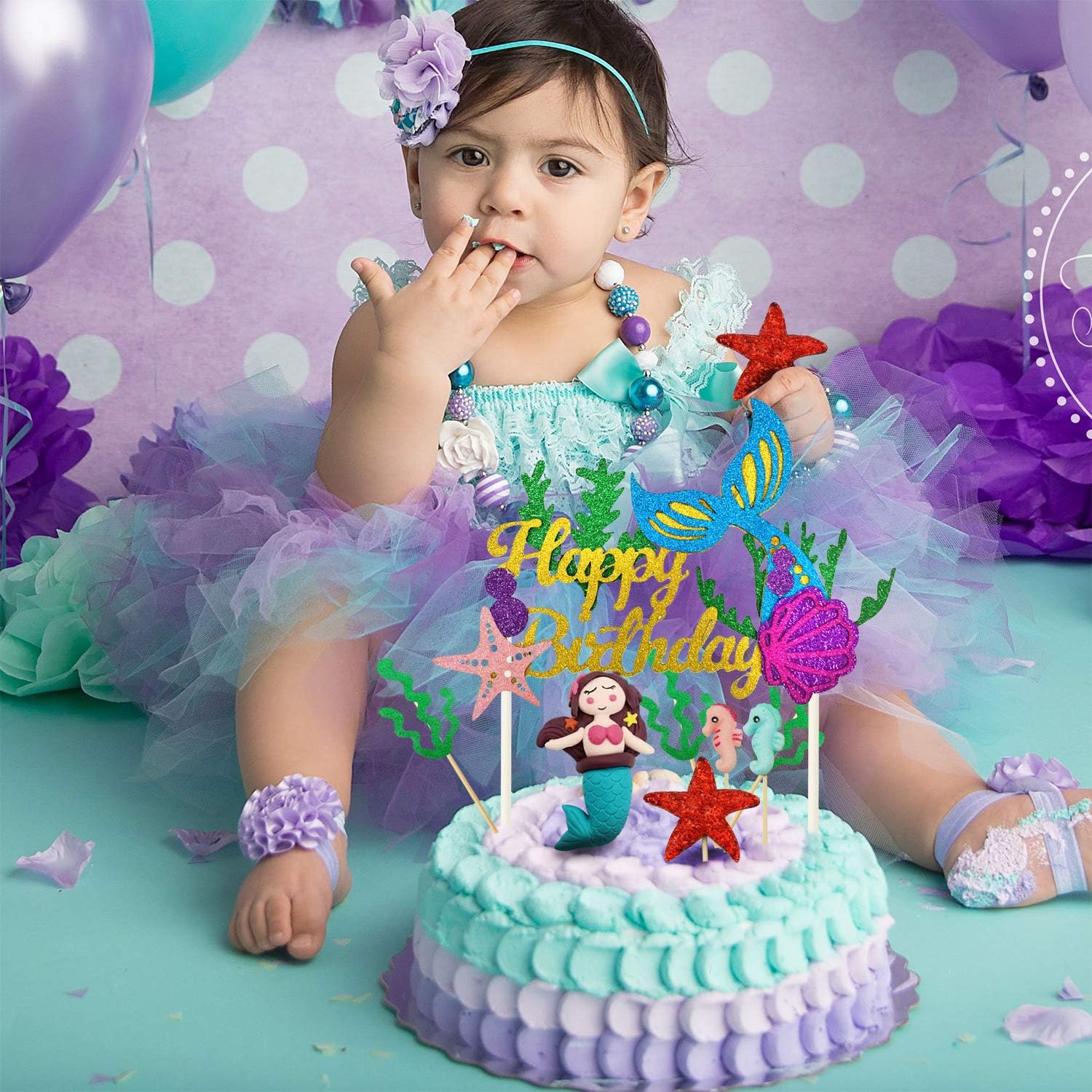 Sirene Cake Topper Banniere Joyeux Anniversaire Hippocampe Queue Algues Etoiles Mer Pour Fete Anniversaire Bebe Douche Baby Shower Izoel 29pcs Mermaid Gateau Decoration Enfants Fille Loisirs Creatifs Fournitures De Loisirs Creatifs Voxloud Com