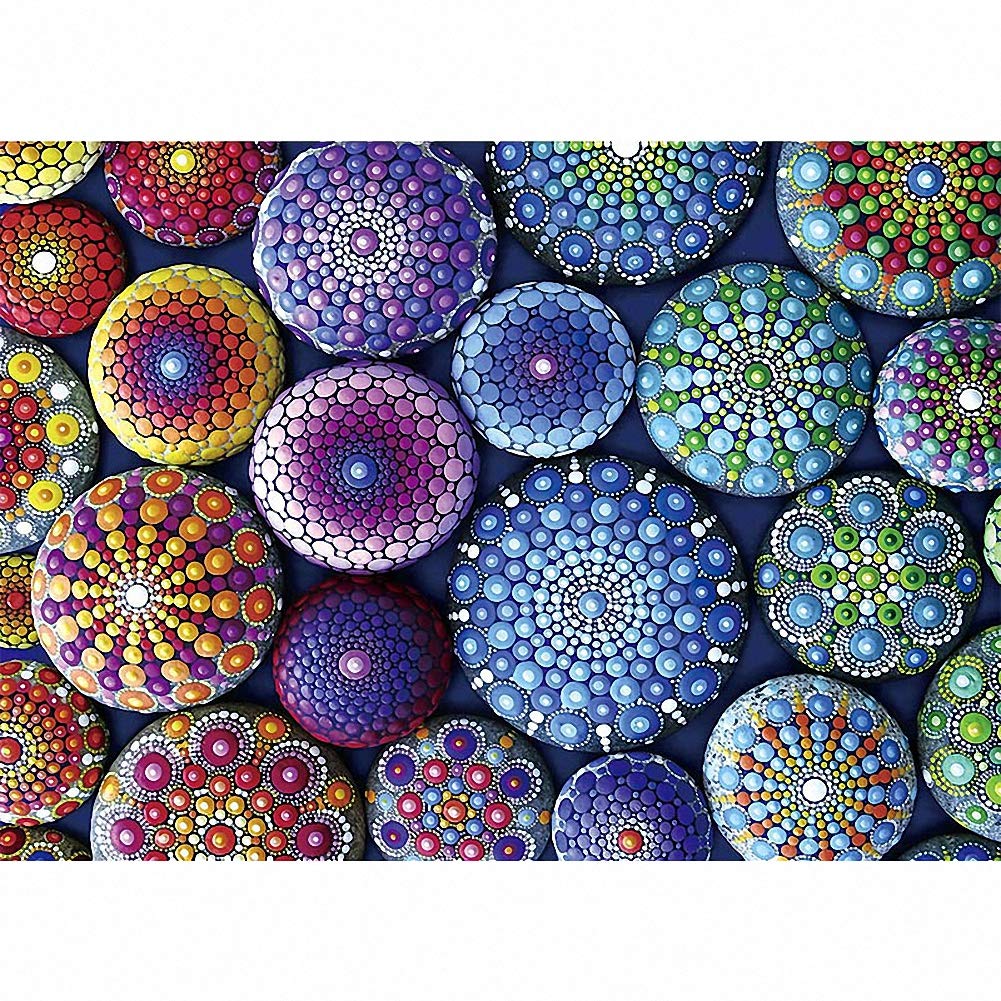 1000 Piece Puzzle- Stone mandala - Adults Teens Kids Jigsaw Large Puzzle Toys Gift Educational Intellectual Decompressing Fun Family Game