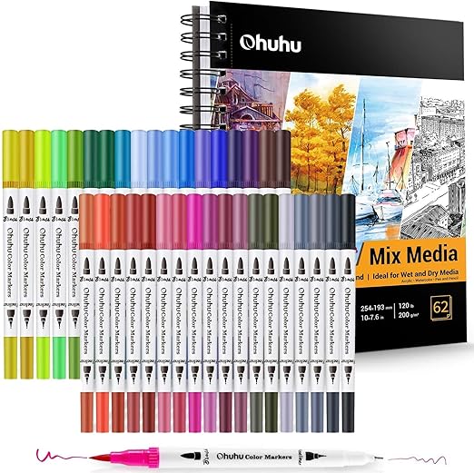 36 Colors Art Markers, Ohuhu Dual Tips