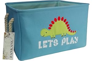 FANKANG Rectangular Laundry Basket Nursery Storage Fabric Storage Bin Storage Hamper,Book Bag,Gift Baskets (Single Dinosaur)