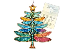Women 2025 - Christmas Ornaments - Dagonfly Ornament - Dragon Fly Gift for Women - Dragonfly Gifts - Dragonfly Ornaments - Christmas Ornament 2025 - RUSATEN ONM-540-RST-CRMfly