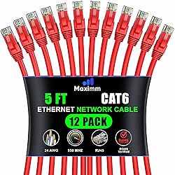 Maximm Cat 6 Ethernet Cable - 5 ft