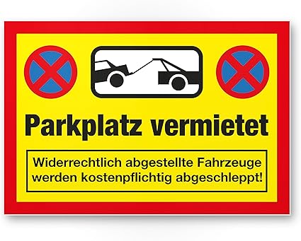 Komma Security Parkplatz Vermietet Kunststoff Schild 30 X 20 Cm Parkverbot Schild Parken Verboten Hinweisschild Privatparkplatz Reserviert Freihalten Parkplatzschild Vermietet Falschparker Amazon De Burobedarf Schreibwaren