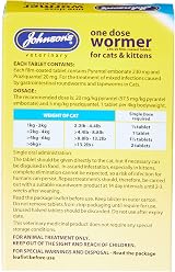 Our Pet Village Johnson's One Dose Wormer for Cats & Kittens 2 Tablets view 2