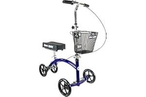 KneeRover Deluxe KneeCycle Steerable Knee Walker – Foldable Mobility Aid & Knee Scooter for Adults with Adjustable Handlebar 