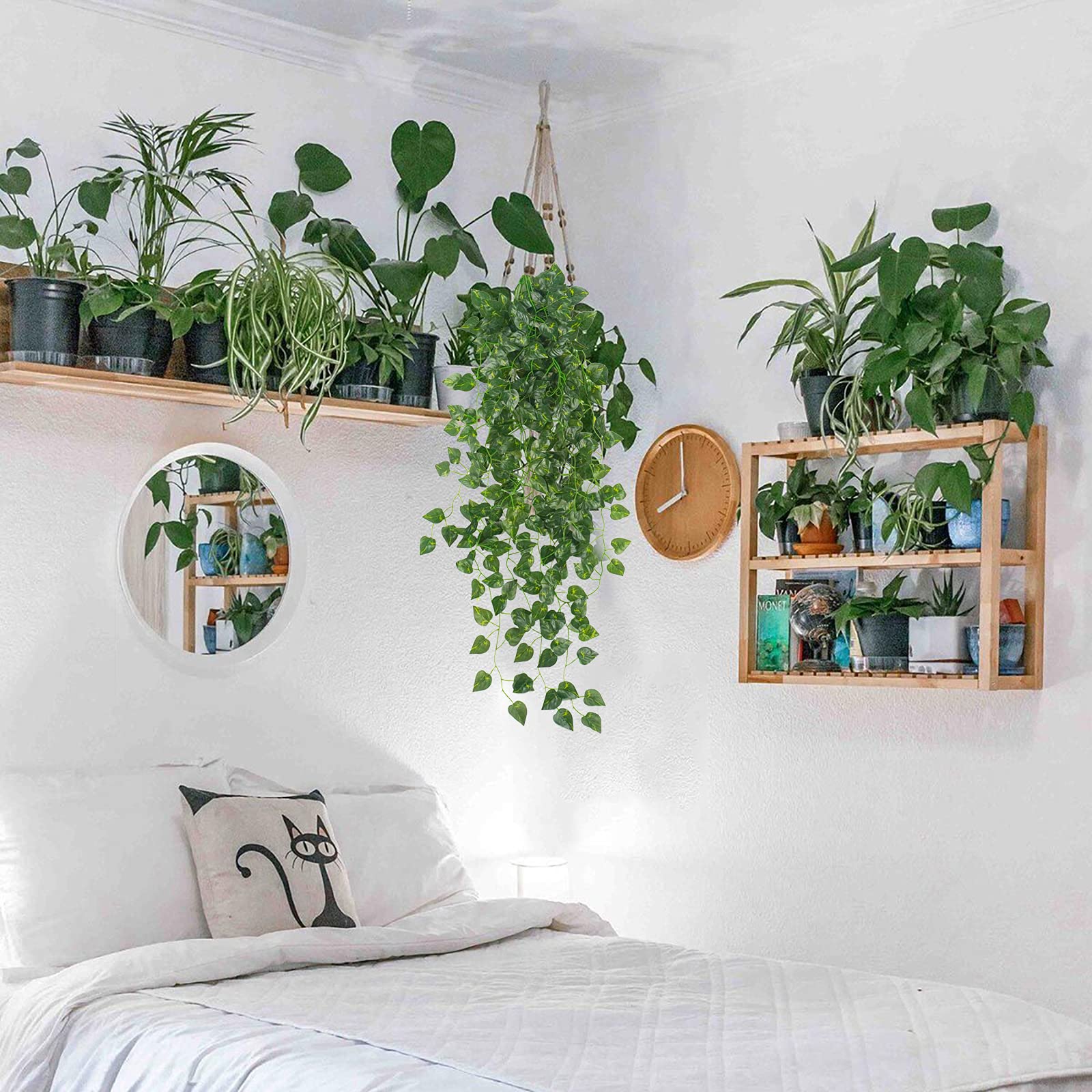 2Pcs Fake Plants for Outside Fake Plant Decor 3.1ft Artificial Hanging