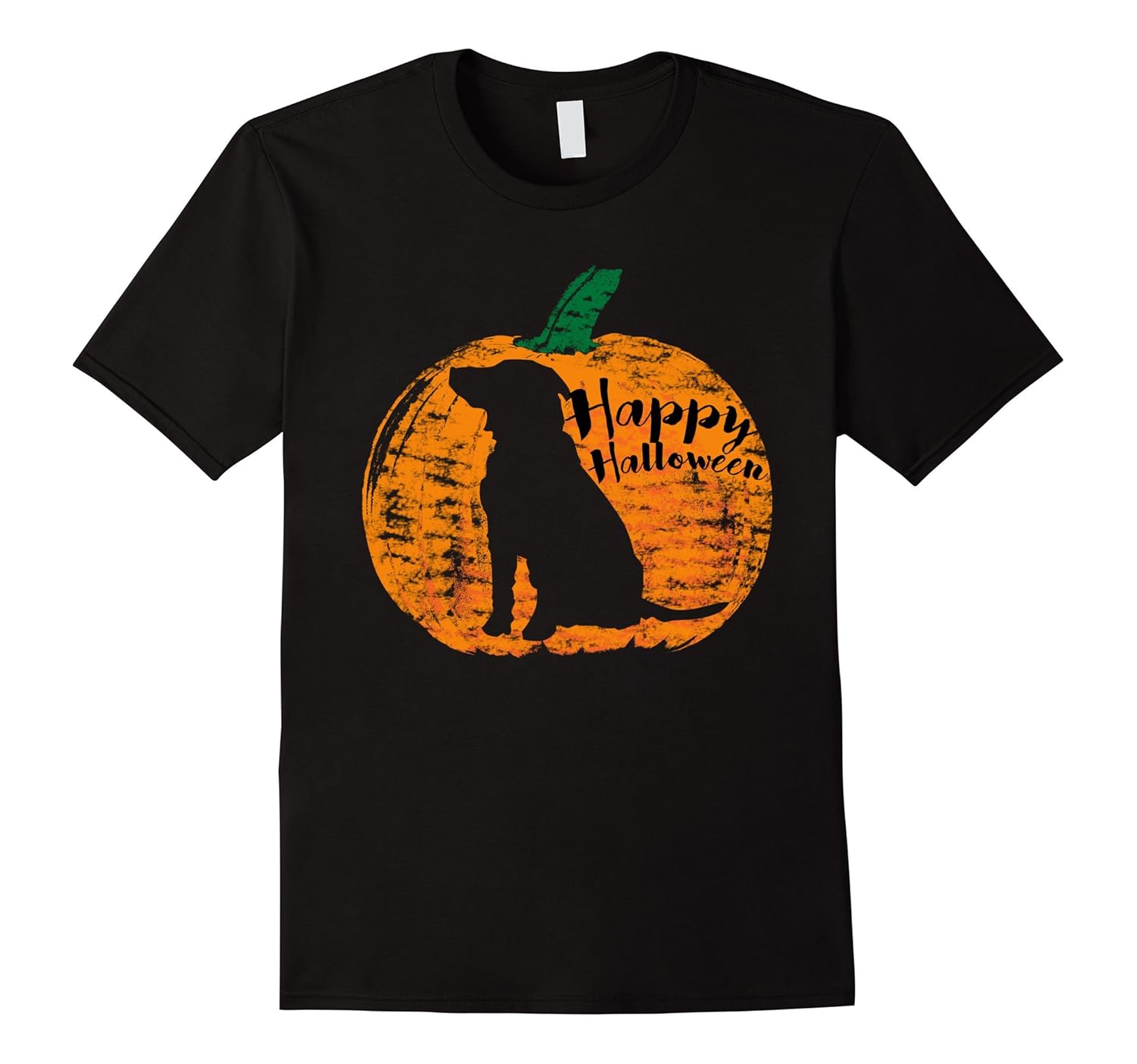 Halloween Dog Owner Lab Pumpkin Chalkboard Tee Shirt-AZP