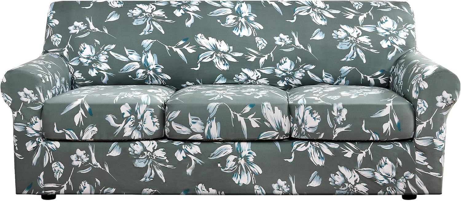 Stretch Velvet Sofa Slipcover | T-Cushion Couch Cover For 1 2 3 Cushion Sofas | Protector