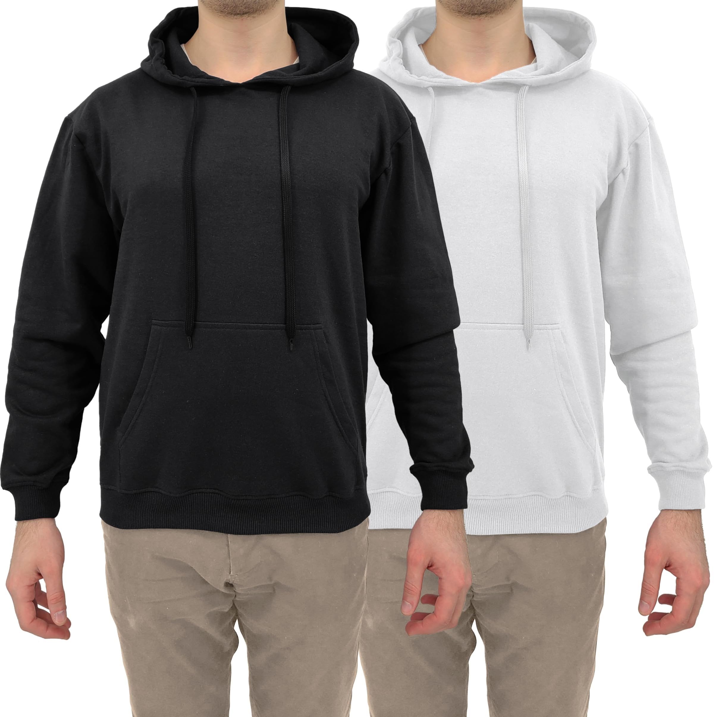 Photo 1 of ***WHITE SWEATER MISSING***Andrew Scott Cotton Hoodie, Soft Midweight Fleece, Pullover Hooded Sweatshirt for Men - Multi Packs
