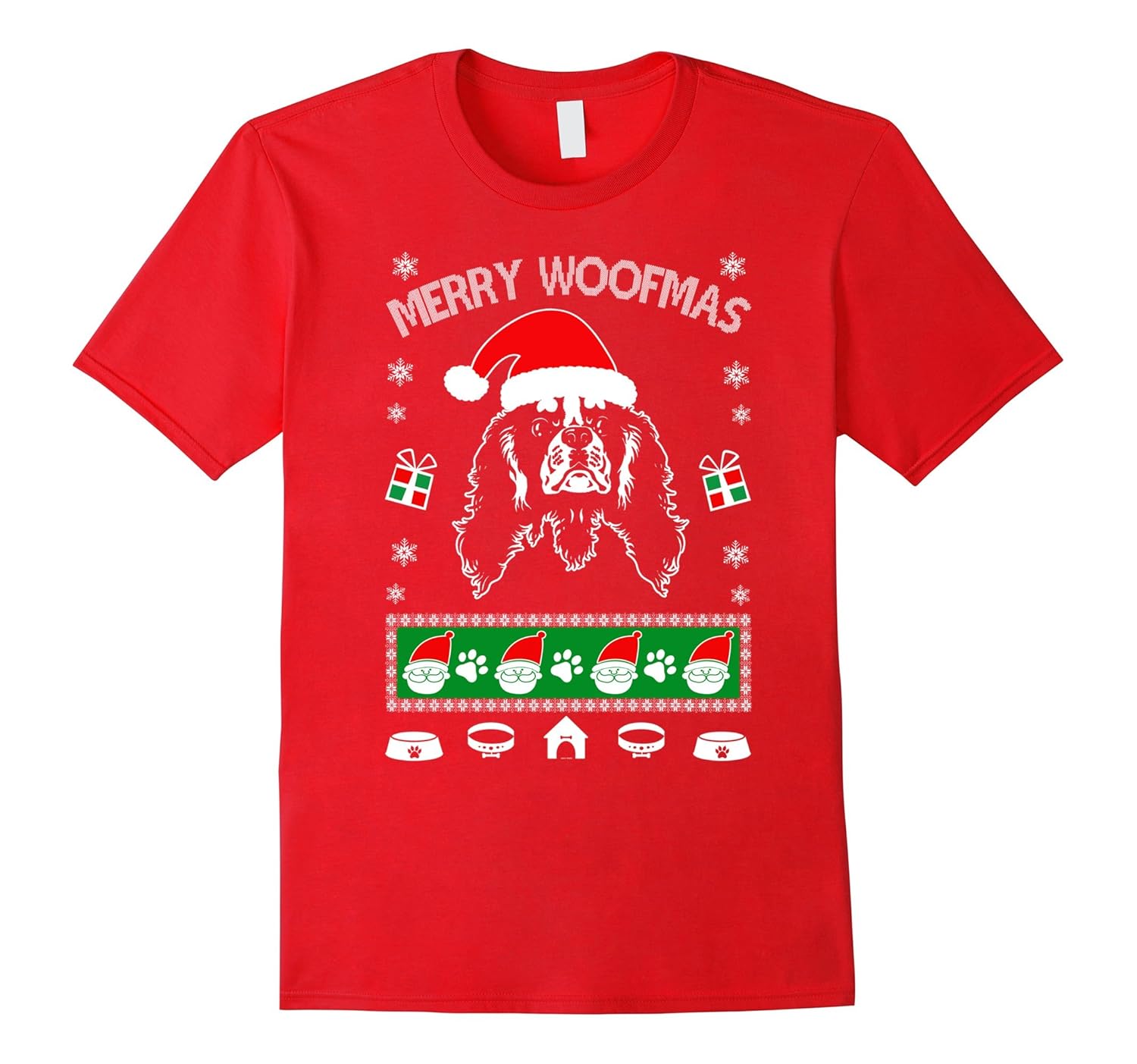 Cavalier King Charles Spaniel Ugly Christmas sweater t shirt-ANZ