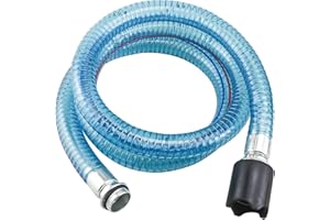 CAQEG 1 Inch Fuel Transfer Hose, Fuel Hose 1" x 6' (2 M) for Fuel Transfer Pump with Threaded Couplings Oil Diesel Kerosene Transfer Hose