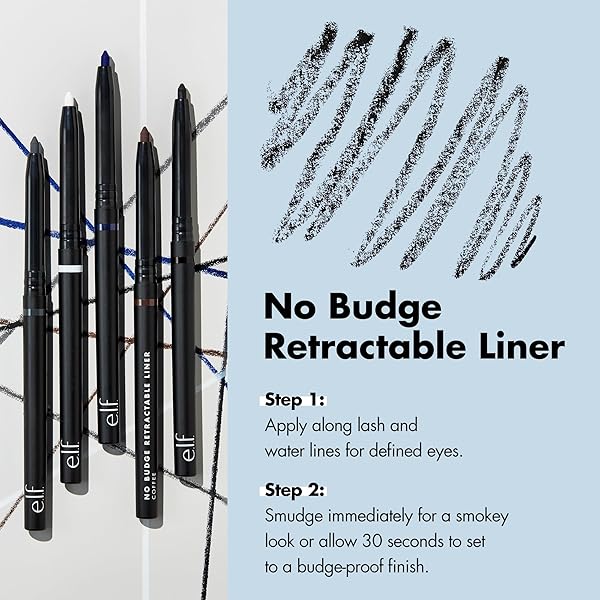 E.L.F. NO BUDGE RETRACTABLE EYELINER, CREAMY, ULTRA-PIGMENTED, COFFEE