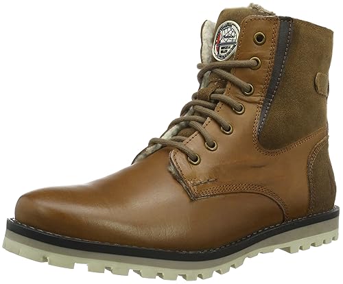 Nebulus Herren Leder-Winterstiefel mit 100% echter Wolle gefüttert Clark Lederstiefel handmade