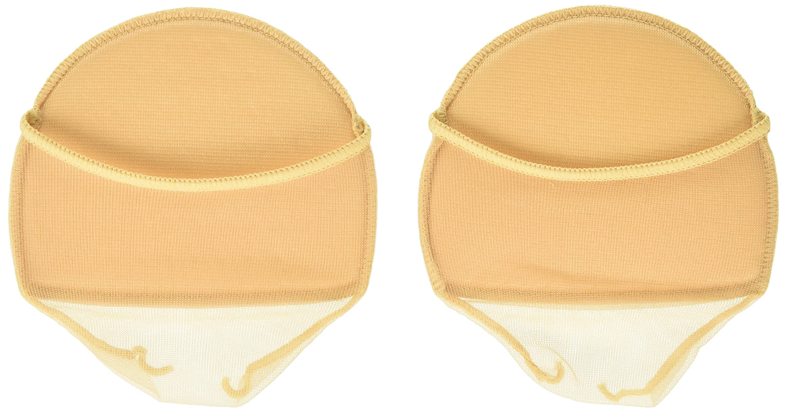 HUE Women’s Sheer Toe Cover Liner, 3 Pair Pack, Pale Beige