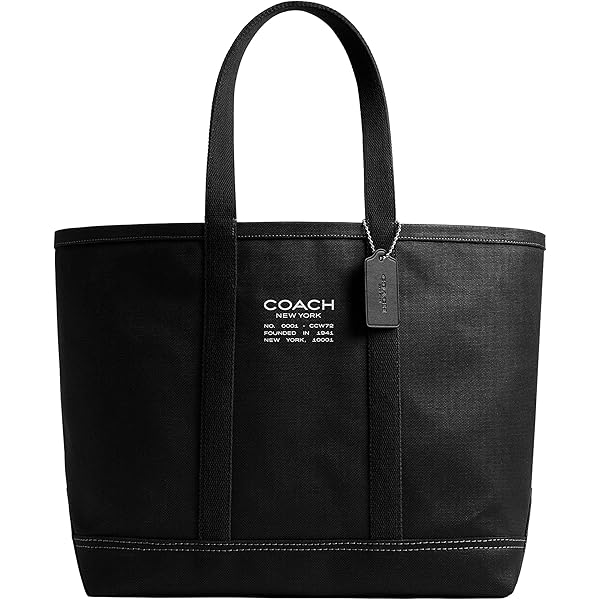 Amazon.com: COACH Mens Tote 16 in Cross Grain Leather, Black