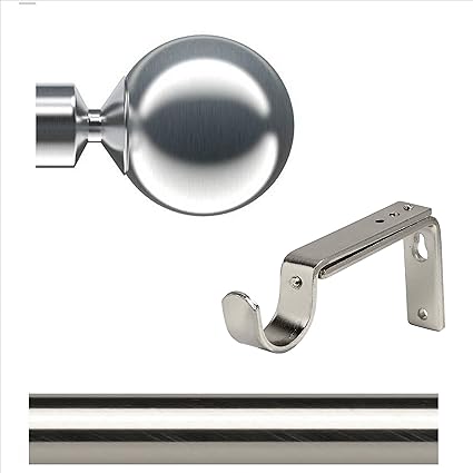 Trade Packed 250cm 1 Piece Single Eyelet Curtain Pole Satin