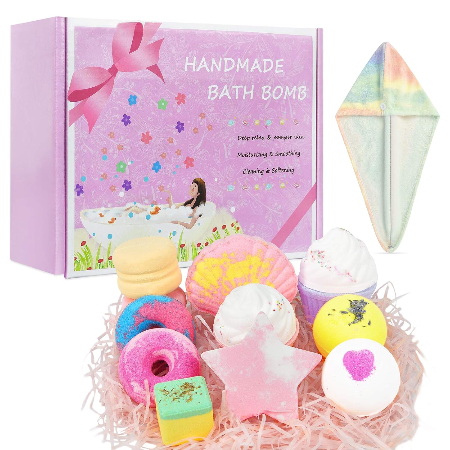 Amazon.com : 11 Organic Bath Bomb Gift Set, Handmade Bubble Bath bombs